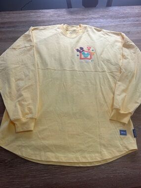 Disney Yellow Long Sleeve Tee with Retro Icon Graphic